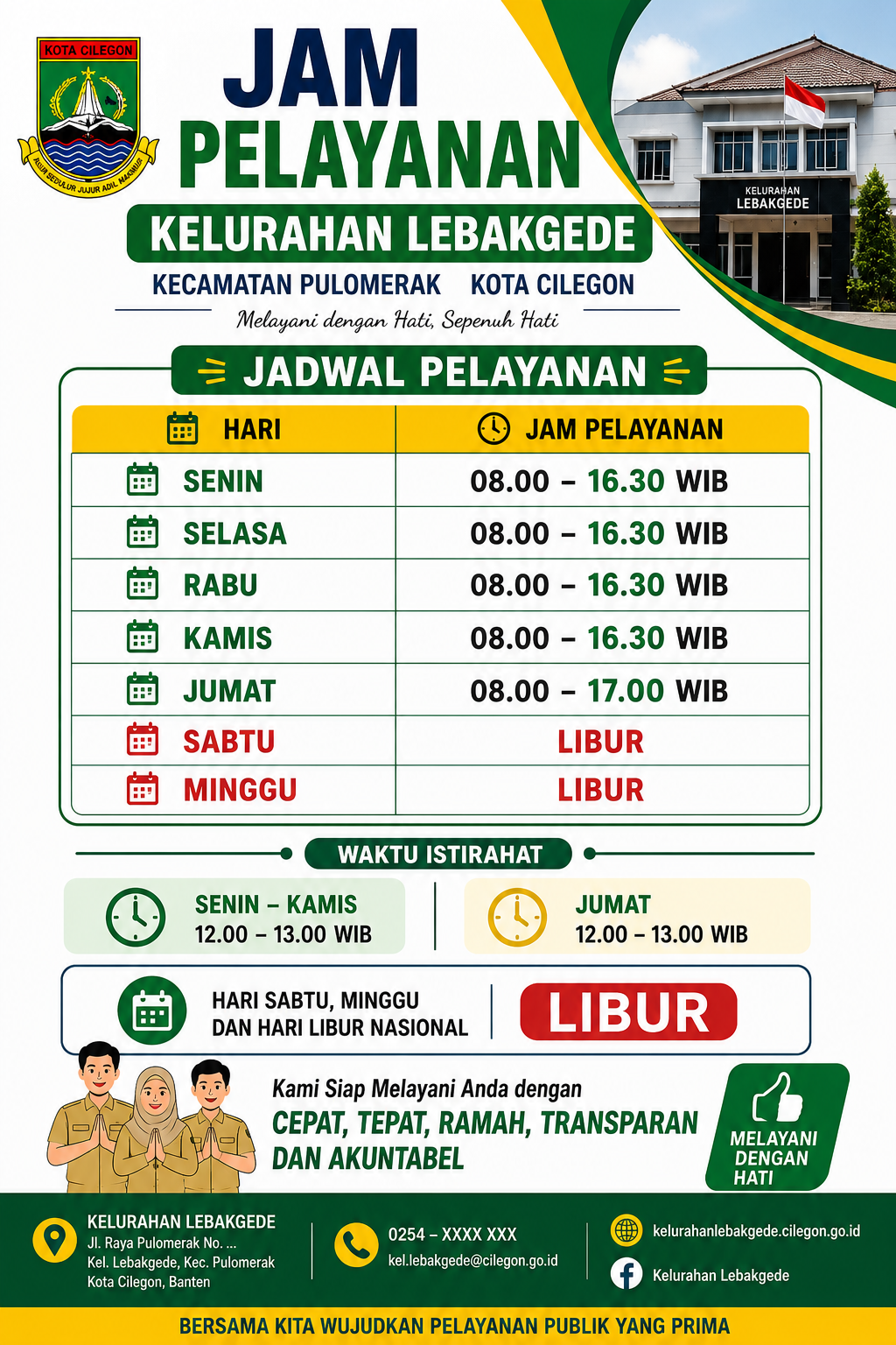 Jam Pelayanan Kelurahan Lebakgede